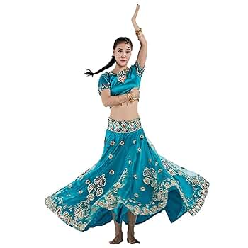 Amazon.co.jp: インドダンスサリーダンス衣装アダルト女性ベリー